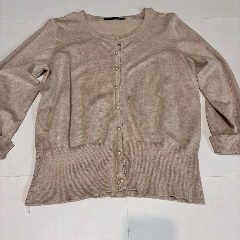Maurices Light Tan Cardigan Sweater - Picture 3 of 12